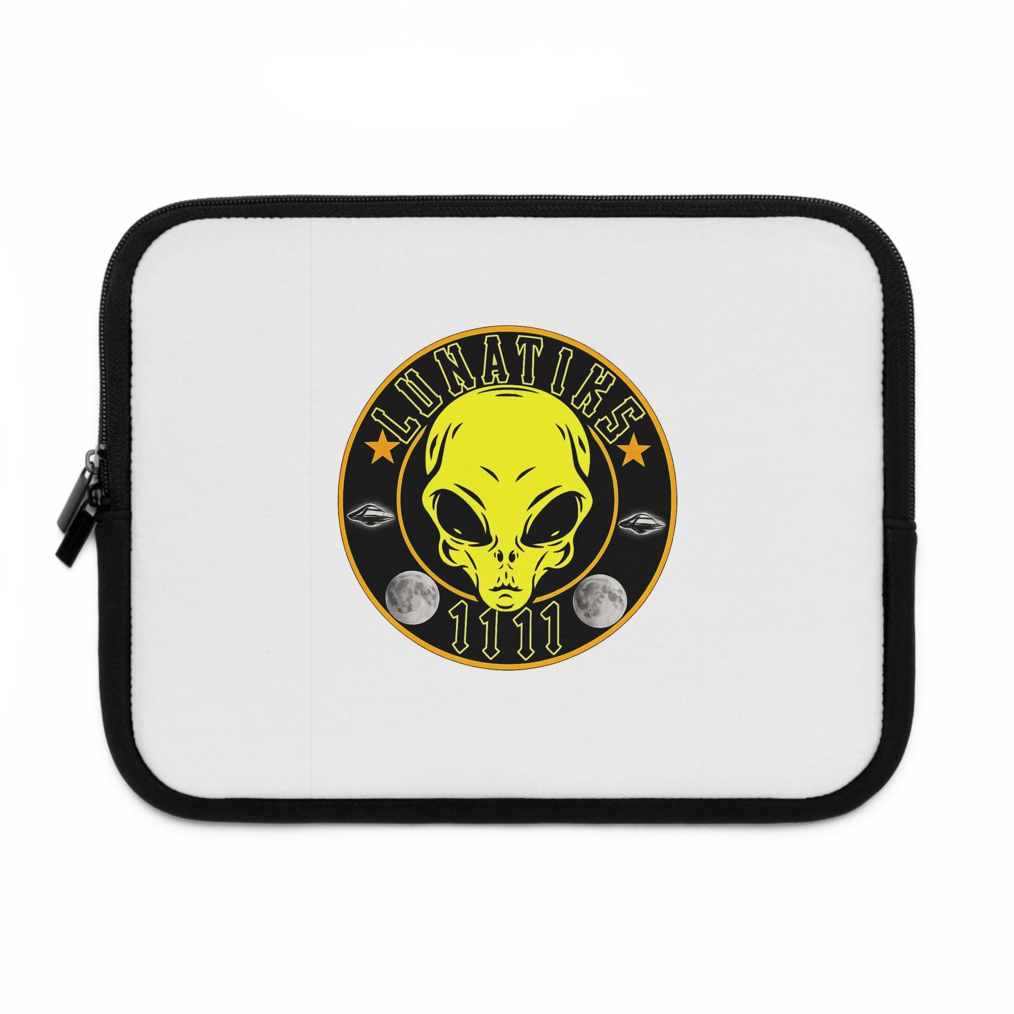 Lunatics Alien Emblem Laptop Sleeve – UFO, Moon & 1111 Tech Protector