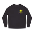 Alien Skull Crewneck Sweatshirt — Neon Green UFO Graphic