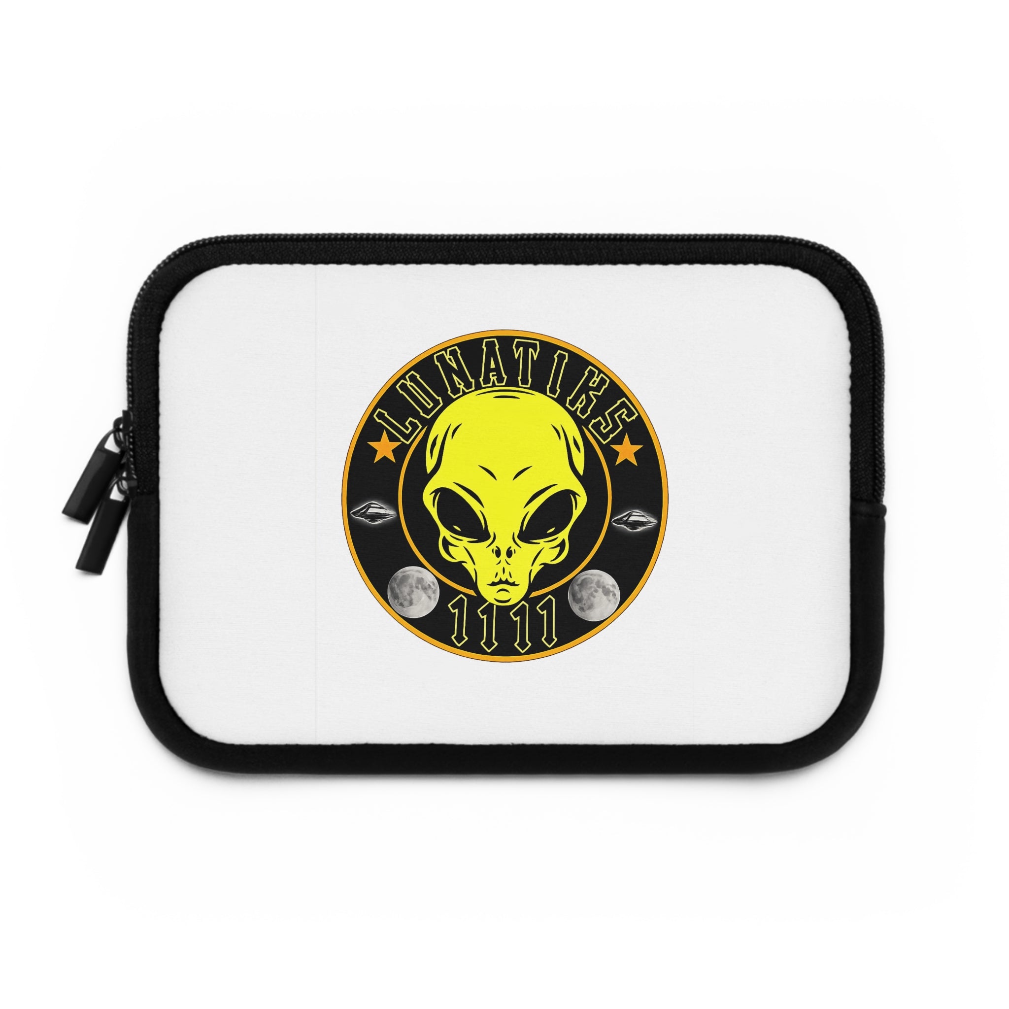Lunatics Alien Emblem Laptop Sleeve – UFO, Moon & 1111 Tech Protector