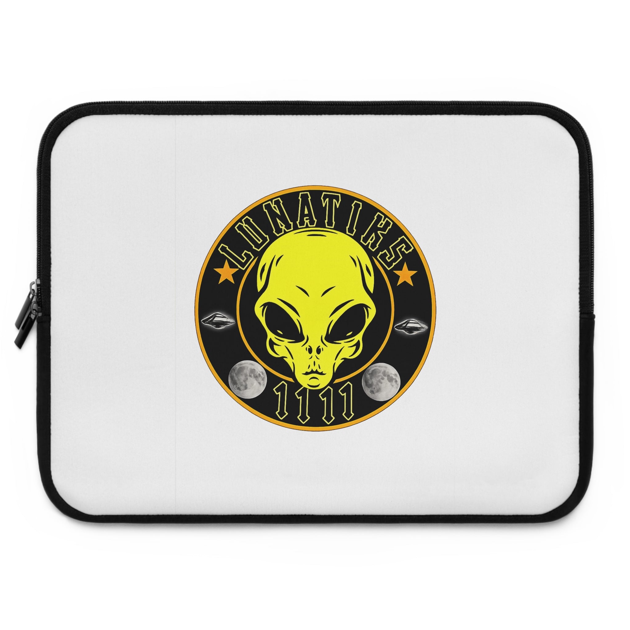 Lunatics Alien Emblem Laptop Sleeve – UFO, Moon & 1111 Tech Protector
