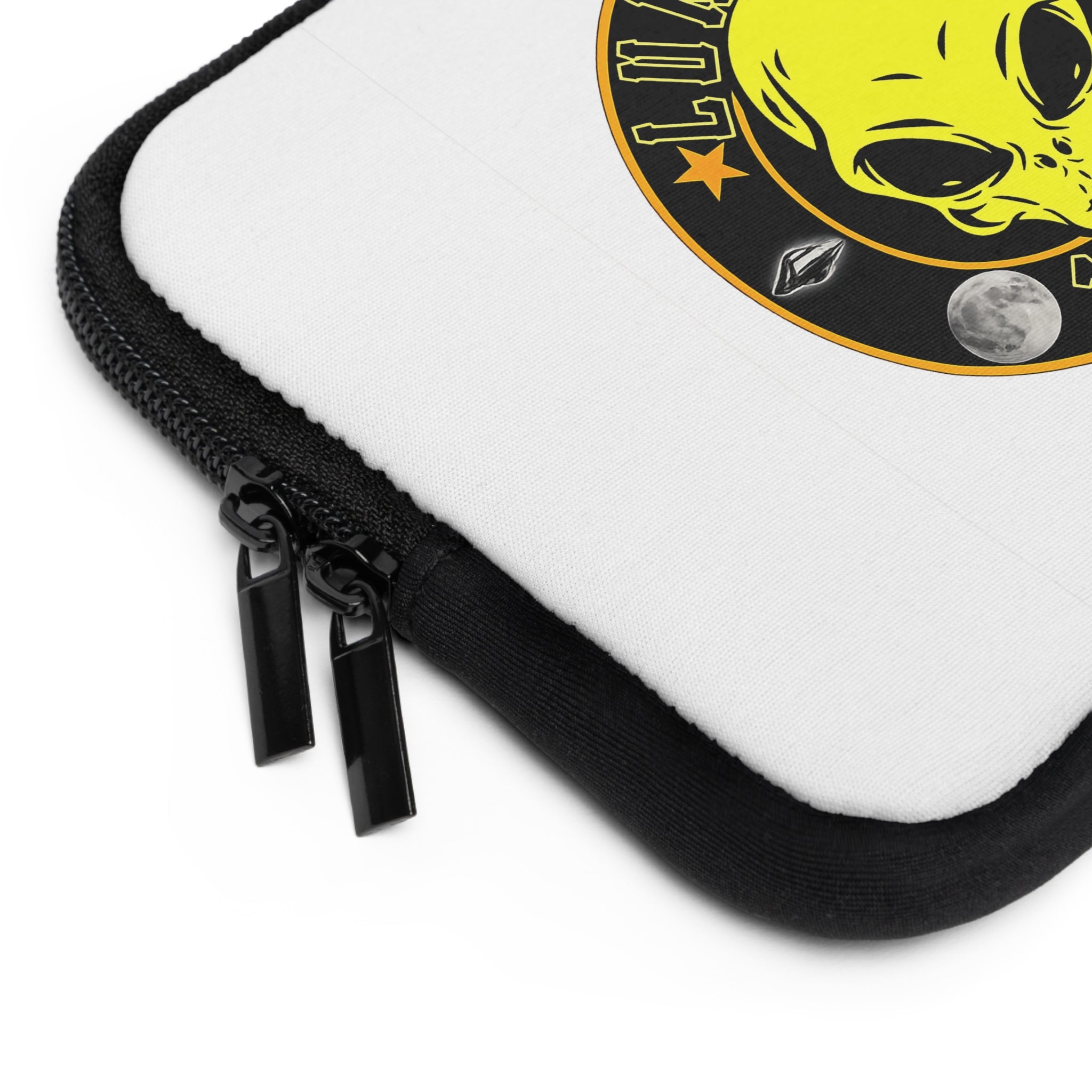 Lunatics Alien Emblem Laptop Sleeve – UFO, Moon & 1111 Tech Protector